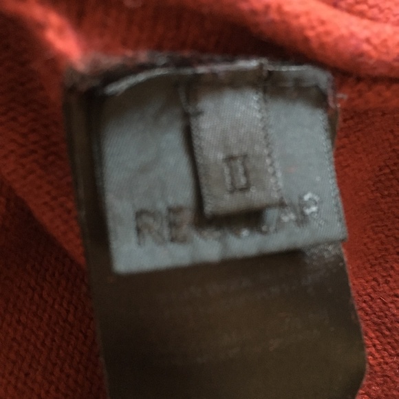 OSKA Lagenlook Burgundy-Red Wool + Angora Ruffle Front Sweater II Reg - Picture 5 of 6